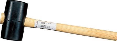 Immagine prodotto Hultafors Mazza in gomma GU Ø65mm in nero, gomma piena con durezza 80/90 Shore A. Manico in legno di frassino (550 g)