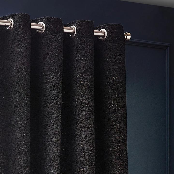 Actual product image New Galaxy Chenille Eyelet Curtains (229 x 183 cm)