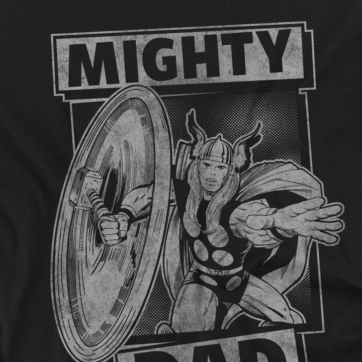 Actual product image Thor Unisex Adult Mighty Dad Fathers Day T-Shirt (L)