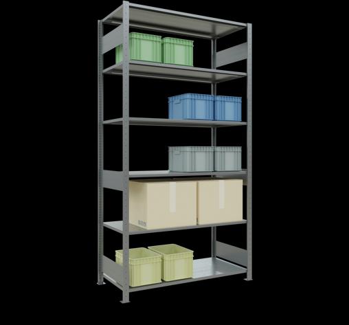 Immagine prodotto Schulte Lagertechnik Sistema di scaffalature di base senza viti MULTIplus150 con ripiani di lunghezza