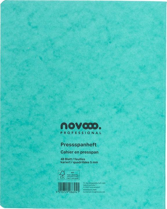 Image du produit Novooo Pressspanheft (175 x 220 mm, Quadrillé)