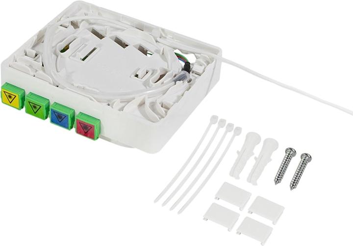 Immagine prodotto LogiLink Scatola di giunzione FTTH, 4x SC/APC, 40 m di cavo di posa, whiteá (Scatola di giunzione)