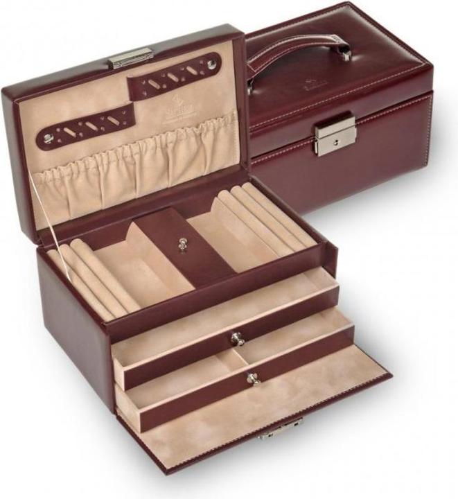 Sacher 27.000.290.143 - Schmuckkoffer Eva New Classic, bordeaux
