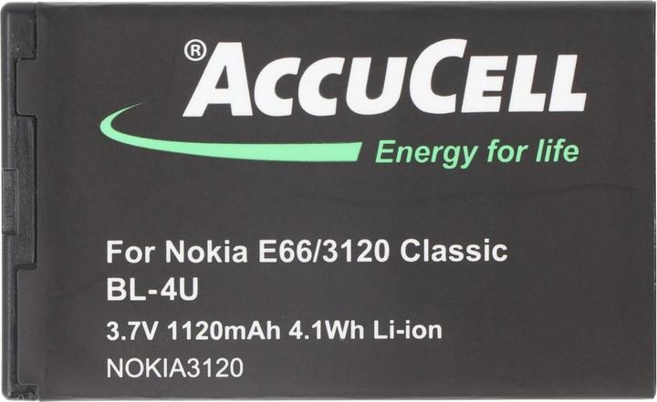 Immagine prodotto AccuCell Batteria adatta a Nokia 3120 classic BL-4U, Nokia E66