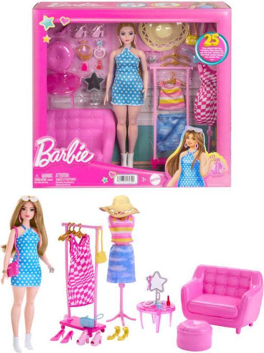 Produktbild Barbie Stylistin und Kleiderschrank (Puppe & Accy)
