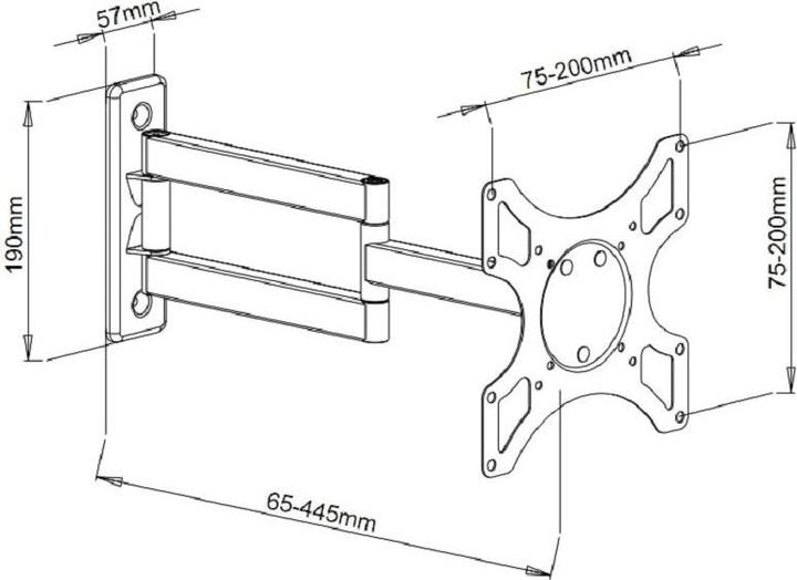 Produktbild Techly Klammer (Wand, 94", 25 kg)