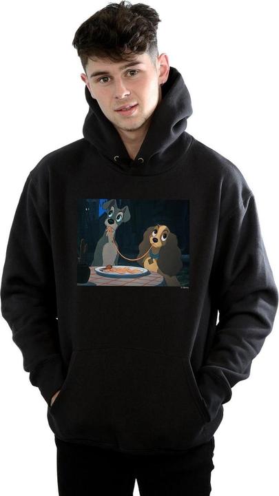 Actual product image Disney Mens Lady And The Tramp Spaghetti Slurp Hoodie (S)