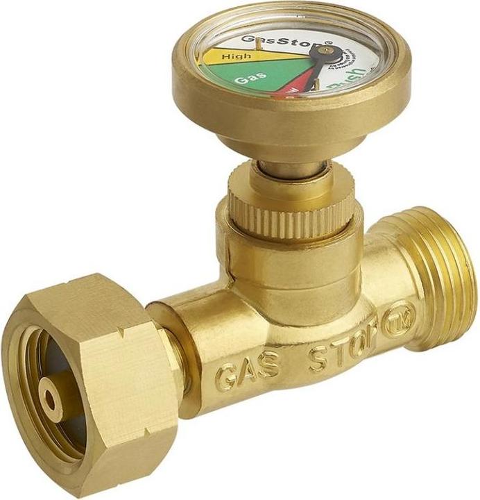 Actual product image ProPlus GasStop emergency shut-off valve for propane cylinders NL