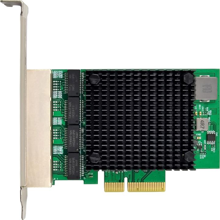 Image du produit InLine Carte réseau Quad Gigabit, 4x RJ45 2,5Gb/s, PCIe x4, avec slot low profile (PCIe)