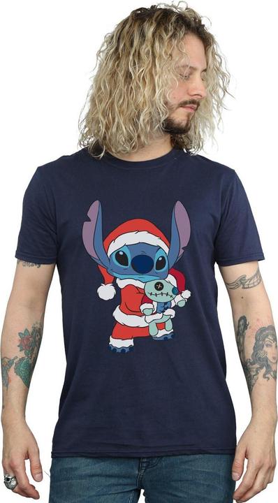 Actual product image Disney Mens Lilo And Stitch Stitch Christmas T-Shirt (4XL)