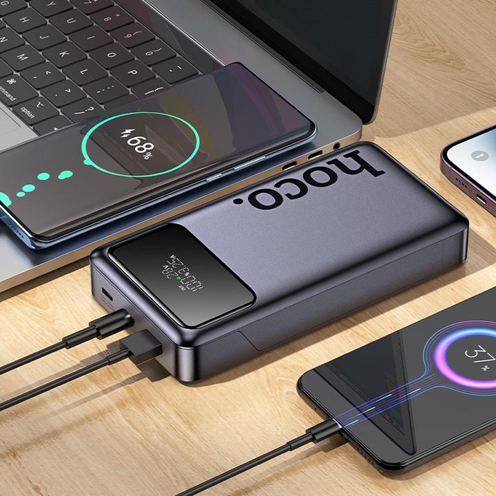 Actual product image Hoco - Q40 Leader PD65W Powerbank mit digitalem Display, 25000mAh, dunkelgrau (25000 mAh, 65 W)