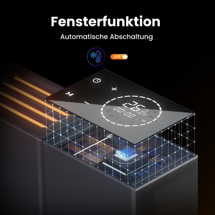 Produktbild Emke Elektro-Heizkörper 1000W LCD Display Timing Function Anthrazit (1000 W)
