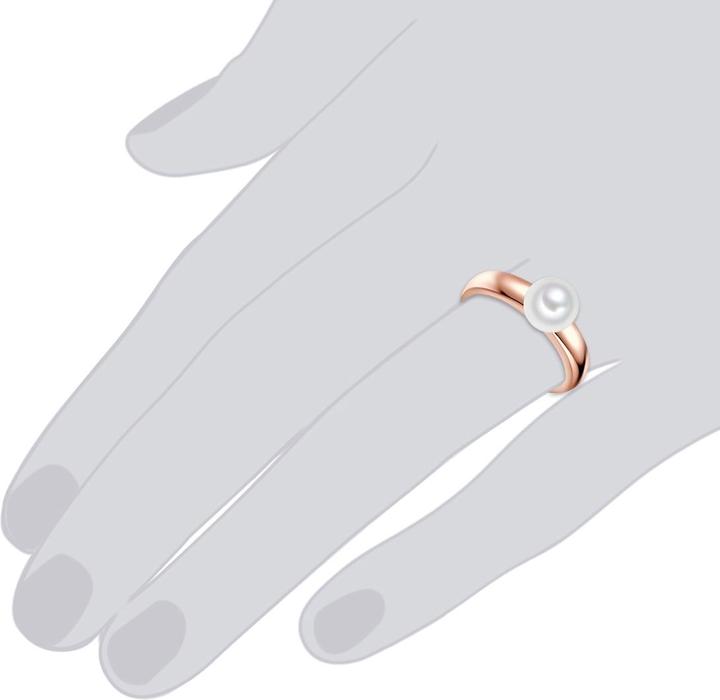 Produktbild Valero Pearls Damen Sterling Silber Süsswasser-Zuchtperle roségold - 11920 (50, 925 Silber)