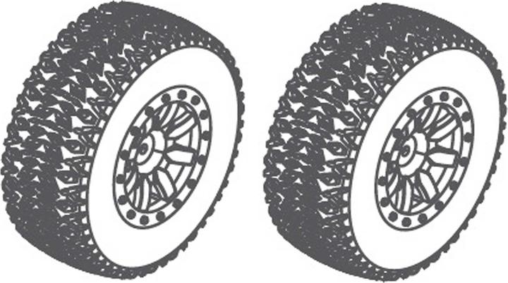 Image du produit Absima Jeu de roues 110x45mm - Orange (2)