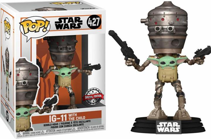 Actual product image Funko Pop! SW Mandalorian : IG-11 Excl w/ T-Shirt (M)