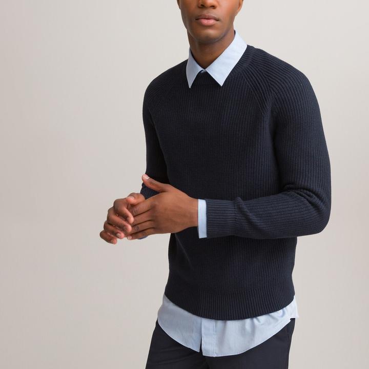 Produktbild La Redoute Collections Strickpullover mit Perlfangmuster (S)