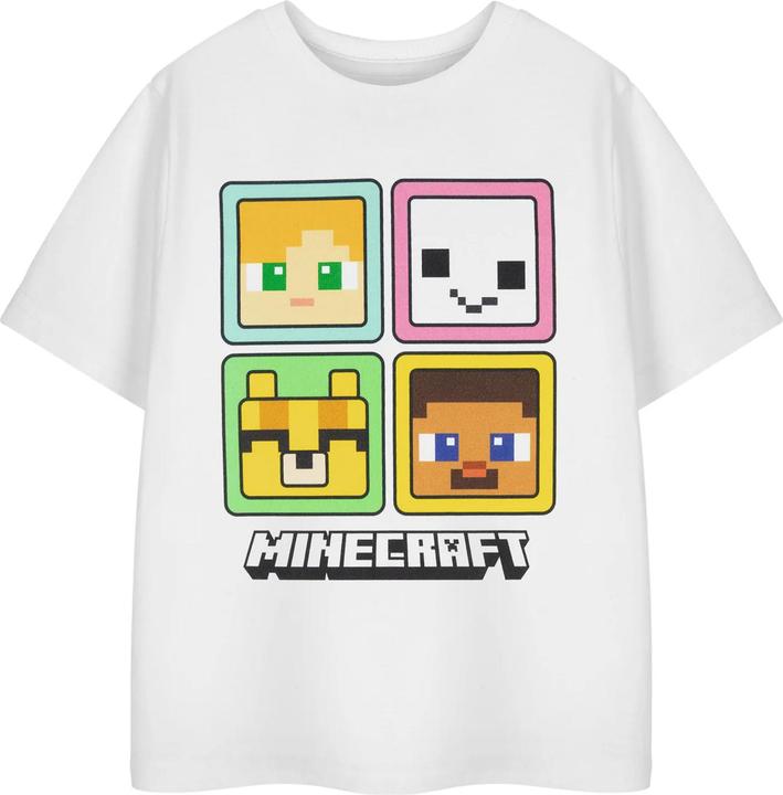 Actual product image Minecraft Girls Squares Short-Sleeved T-Shirt (116)