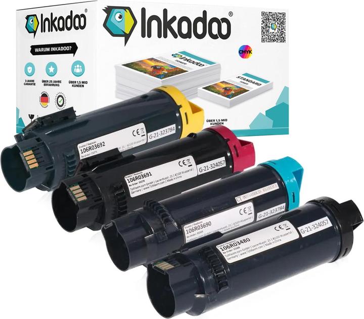 Produktbild Inkadoo Kompatibel Toner für Xerox WorkCentre 6515 DNIS (M, Y, BK, C)