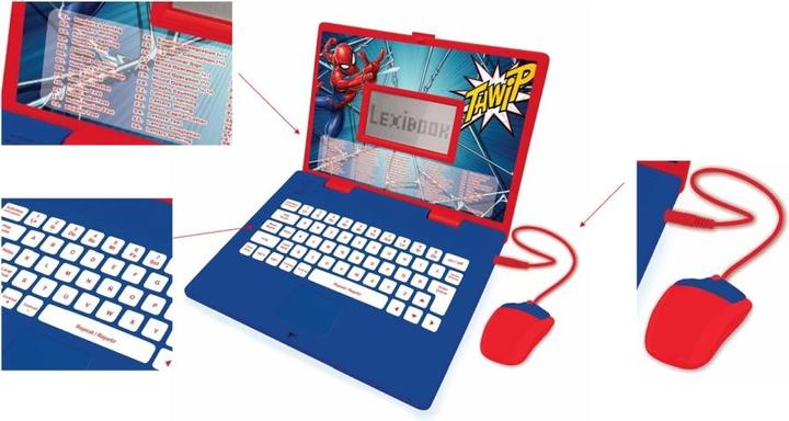 Actual product image Lexibook Spider-Man Learning Computer - Bilingual Educational Laptop - 124 Italian/English Activities (English, Italian)