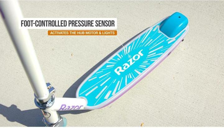 Actual product image Razor E-Scooter E Party Pop White/Purple (12 km/h, 6 km, 80 W)