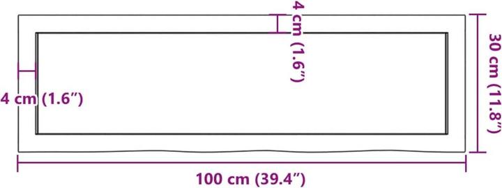 Actual product image VidaXL Emerald (100 x 4 x 30 cm)