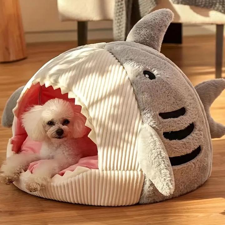 Immagine prodotto Out of the blue Accogliente letto per gatti, casa per gatti shark igloo taglia L grigio (Cane)