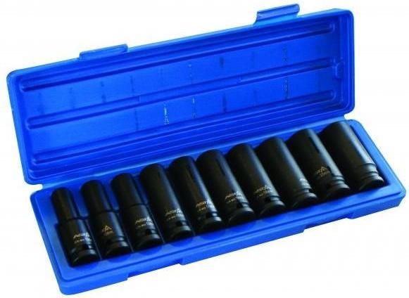 ASTAL Compressed air impact wrench nuts 1/2 inch 10-pcs. long