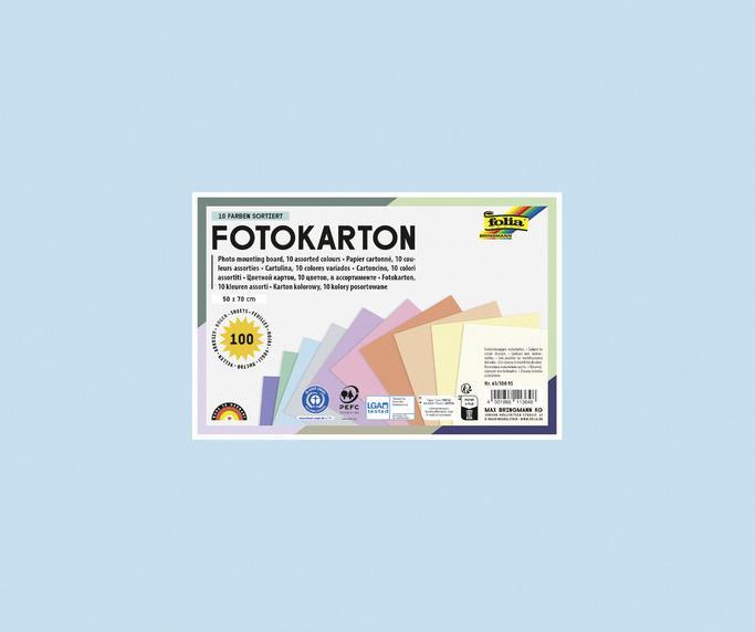 Image du produit Folia Carton photo PASTELL, 500 x 700 mm, 300 g/qm (300 g/m², 100 x)