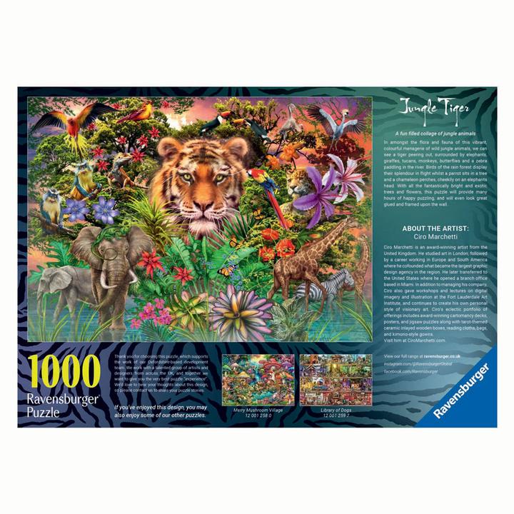 Actual product image Ravensburger Puzzle 1000 Tiger im Garten (1000 pieces)