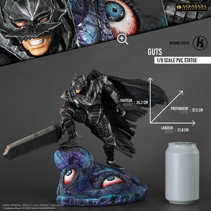 Image du produit Kitsune Statue Berserk Akihabara Legend Figure PVC Statue 1/8 Guts (Berserker Armor) 26 cm