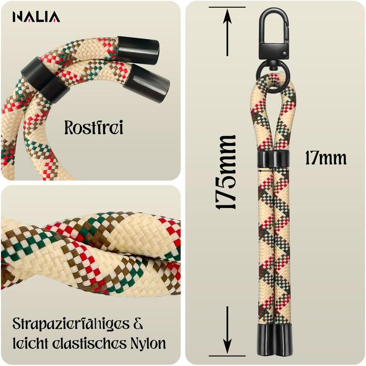 Produktbild Nalia Wristy Lanyard Handykette – Universal Trageband für Smartphones – Verstellbar, Soft & Elastisch