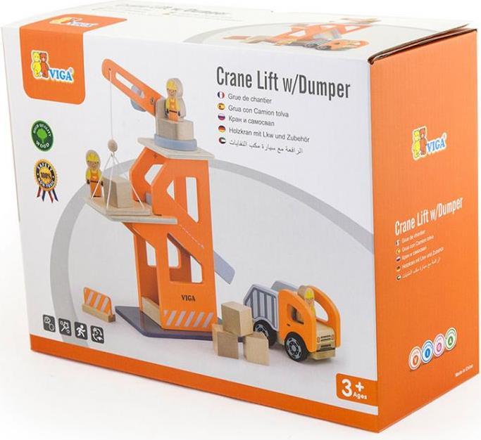 Immagine prodotto Viga Toys Gru di legno con carrello