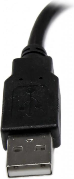 Actual product image StarTech USB 2.0 Extension 15cm - USB-A extension cable plug to socket - Black (0.15 m, USB 2.0)