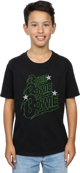 Immagine prodotto David Bowie Multiple Neon Logo Maglietta Ragazzi (152, 158)