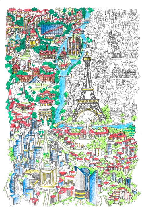 Immagine prodotto Città in formato verticale - il libro da colorare