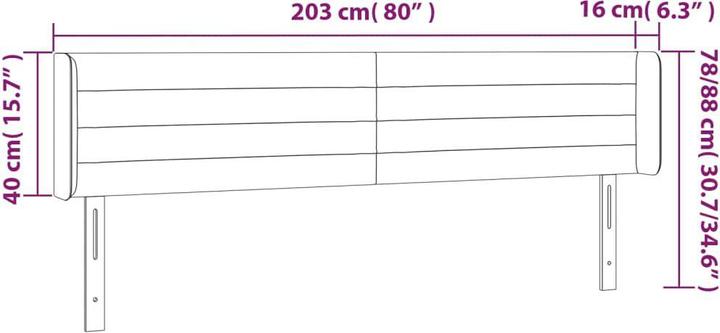 Actual product image VidaXL Kayla (203 x 16 x 88 cm)