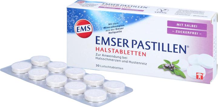 Actual product image Emser Pastilles sugar free with sage (30 Piece)