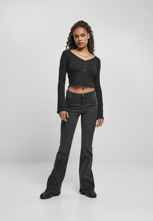 Actual product image Urban Classics Ladies Cropped Rib Cardigan - 14113 (L)