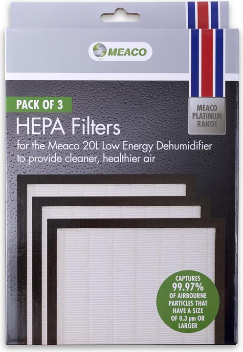 Actual product image Meaco HEPA filter 3-pack of 20L Low Energy (3 x)