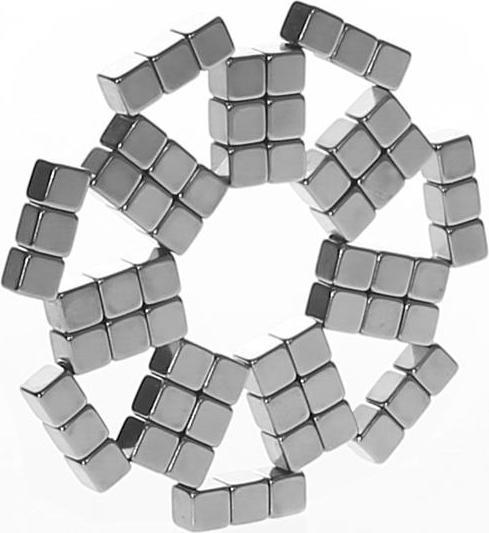Actual product image Nanodots 125 Cubes Silver (Silver Black mix)