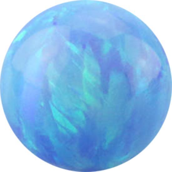 Star Piercing Micro Kugel Opal hellblau (ohne Messing, Chirurgenstahl 316L)