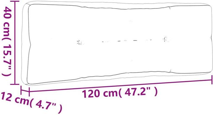 Produktbild VidaXL Palettenkissen (120 x 40 x 12 cm)