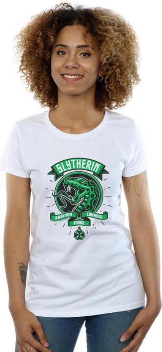 Actual product image Womens/Ladies Slytherin Toon Crest Cotton T-Shirt (S)