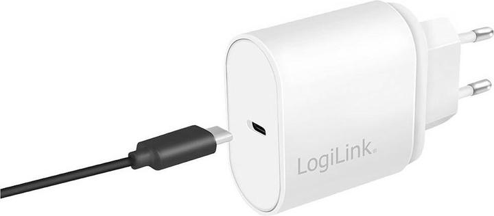 Image du produit LogiLink PA0261 Chargeur mural USB 1 port, 1x USB-CF, 20W, w/PD, blanc (20 W)