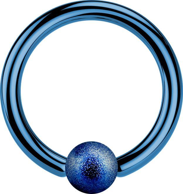 Produktbild Star Piercing Ball Closure Ring dunkelblau gesprenkelt (Chirurgenstahl 316L)