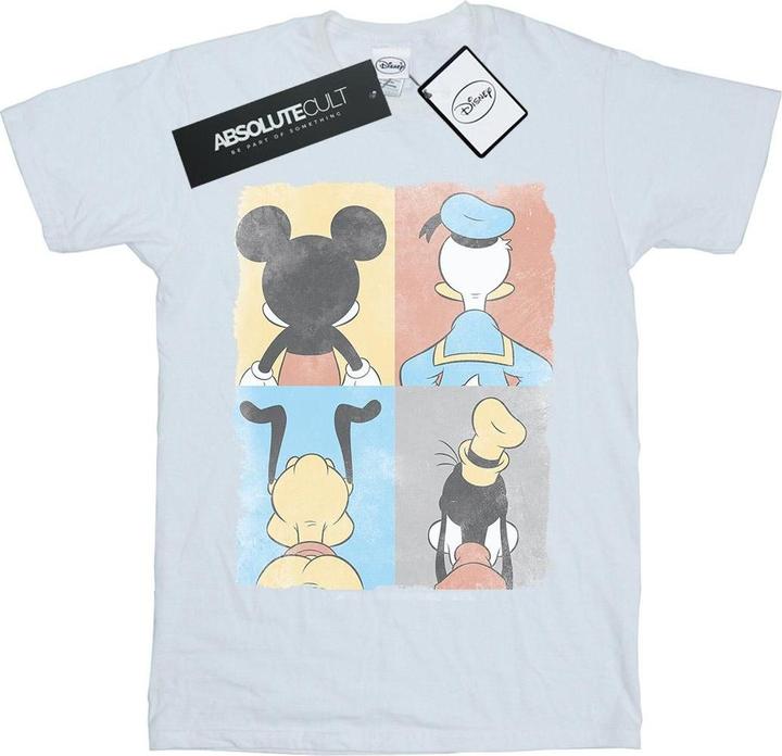 Actual product image Disney Womens/Ladies Mickey Mouse Four Backs Cotton Boyfriend T-Shirt (XXL)
