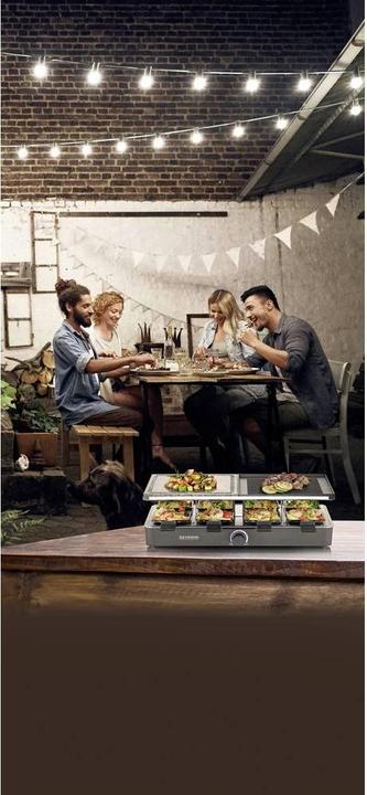 Actual product image Severin RG raclette grill with natural grill stone and grill plate