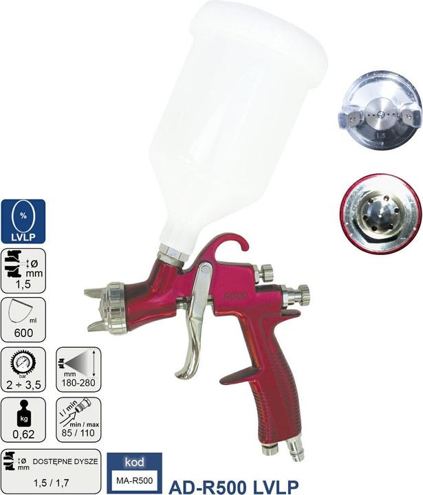 Productafbeelding Adler Verfspuit LVLP 1,5 mm AD-R500