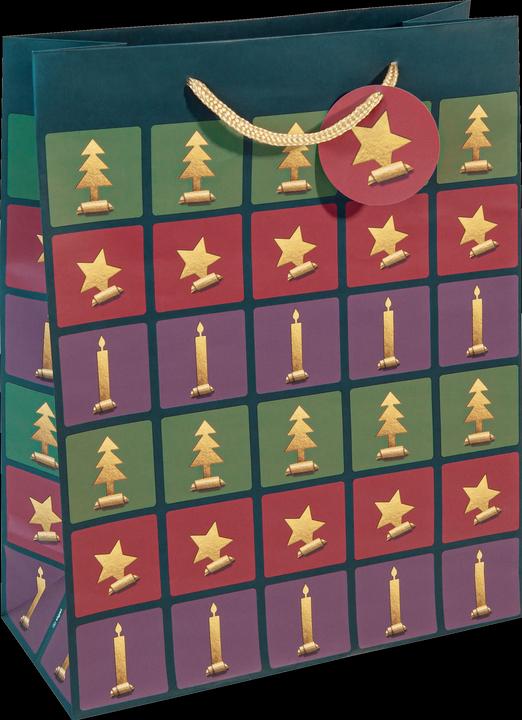 Produktbild Sigel Weihnachts-Geschenktüte "Cut-out style", gross Geschenktasche aus Papier, 157 g/qm, Oberfläche matt (Geschenktüte, 1 x)
