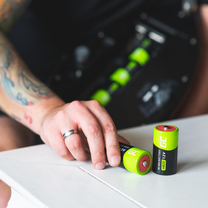Image du produit GreenCell 4x Batterie Ni-MH HR14 - Rechargeable - 1.2V - 4000mAh (4 pcs, C, 4000 mAh)